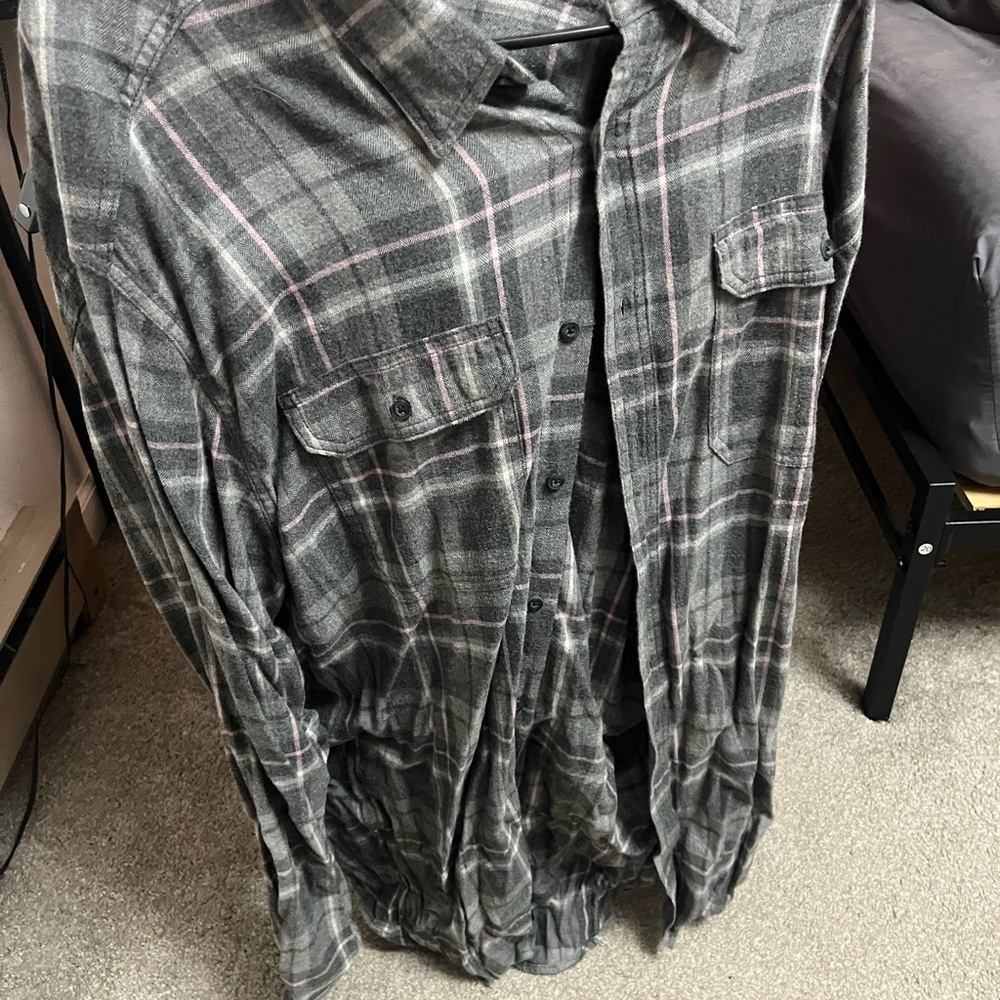 George Gray and Pink Checkered Shirt